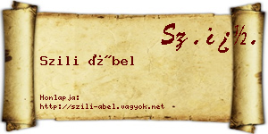 Szili Ábel névjegykártya