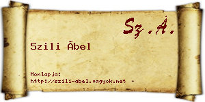 Szili Ábel névjegykártya