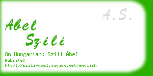 abel szili business card